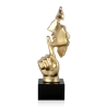 Sculpture surréaliste en résine effet métal visage masculin Lira-M Remises