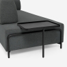 Canapé 3 places design moderne modulable avec tables basses Diadema Dimensions