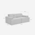 Canapé 2 places en tissu design moderne 202x100x76cm Acamar 