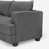 Canapé d'angle 3 places design moderne en tissu gris Alhena Catalogue