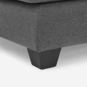 Canapé d'angle 3 places design moderne en tissu gris Alhena Choix