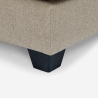 Canapé d'angle 3 places design avec méridienne en tissu beige Avior Choix