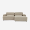 Canapé 3 places design moderne avec méridienne droite en tissu Toliman Vente