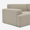 Canapé 3 places design moderne avec méridienne droite en tissu Toliman Choix