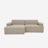 Canapé 3 places avec méridienne gauche design en tissu Seginus Caractéristiques
