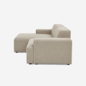 Canapé 3 places avec méridienne gauche design en tissu Seginus Prix