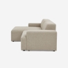 Canapé 3 places avec méridienne gauche design en tissu Seginus Prix