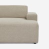 Canapé 3 places avec méridienne gauche design en tissu Seginus 