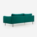 Canapé 3 places moderne et élégant en velours vert foncé Tashi Catalogue