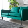 Canapé 3 places moderne et élégant en velours vert foncé Tashi Caractéristiques