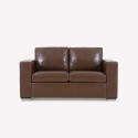 Canapé  2 places salon design classique en similicuir marron Momo Offre