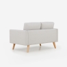 Canapé 2 places design scandinave moderne en tissu Marek Réductions