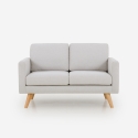 Canapé 2 places design scandinave moderne en tissu Marek Vente
