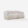 Canapé 2 places modulaire incurvé en tissu beige Yuna-2 Offre