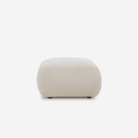 Canapé design moderne modulaire 2 places en tissu avec pouf Yuna-2P Choix