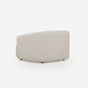 Canapé design moderne modulaire 2 places en tissu avec pouf Yuna-2P Modèle