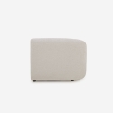 Canapé design moderne modulaire 2 places en tissu avec pouf Yuna-2P Achat
