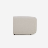 Canapé design moderne modulaire 2 places en tissu avec pouf Yuna-2P Achat