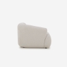 Canapé design moderne modulaire 2 places en tissu avec pouf Yuna-2P 