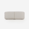 Canapé design moderne modulaire 2 places en tissu avec pouf Yuna-2P Remises