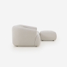 Canapé 3 places modulable incurvé avec repose-pieds en tissu Yuna-3P Offre