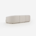 Canapé 3 places modulaire incurvé en tissu beige Yuna-3 Offre