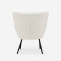 Fauteuil de salon moderne en tissu bouclé blanc Womb Catalogue