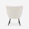 Fauteuil de salon moderne en tissu bouclé blanc Womb Catalogue