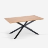 Table avec pieds croisés design 160x90 en bois et métal Shaila Catalogue