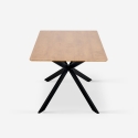Table avec pieds croisés design 160x90 en bois et métal Shaila Choix