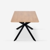 Table avec pieds croisés design 160x90 en bois et métal Shaila Choix
