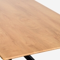 Table avec pieds croisés design 160x90 en bois et métal Shaila Modèle