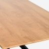 Table avec pieds croisés design 160x90 en bois et métal Shaila Modèle