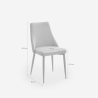 Chaise de salle à manger et cuisine rembourrée moderne en tissu Sirka 