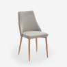 Chaise de salle à manger et cuisine rembourrée moderne en tissu Sirka Dimensions