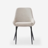 Chaise de cuisine moderne en tissu avec pieds en métal noir Piros Choix