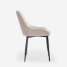 Chaise de cuisine moderne en tissu avec pieds en métal noir Piros Caractéristiques