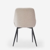 Chaise de cuisine moderne en tissu avec pieds en métal noir Piros Dimensions