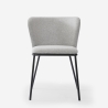 Chaise salle à manger au design moderne en tissu pieds noirs Lasta Caractéristiques