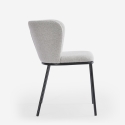 Chaise salle à manger au design moderne en tissu pieds noirs Lasta Prix