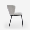 Chaise salle à manger au design moderne en tissu pieds noirs Lasta Prix