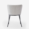 Chaise salle à manger au design moderne en tissu pieds noirs Lasta Achat