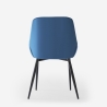Chaise rembourrée moderne en velours pour cuisine salle à manger Jarva 