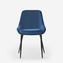 Chaise rembourrée moderne en velours pour cuisine salle à manger Jarva Dimensions