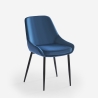 Chaise rembourrée moderne en velours pour cuisine salle à manger Jarva Prix