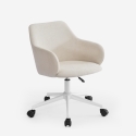 Chaise pivotante en tissu avec accoudoirs pour le télétravail Kivri Réductions
