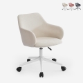 Chaise pivotante en tissu avec accoudoirs pour le télétravail Kivri Promotion