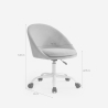 Chaise de bureau pivotante en tissu réglable en hauteur Mikro 