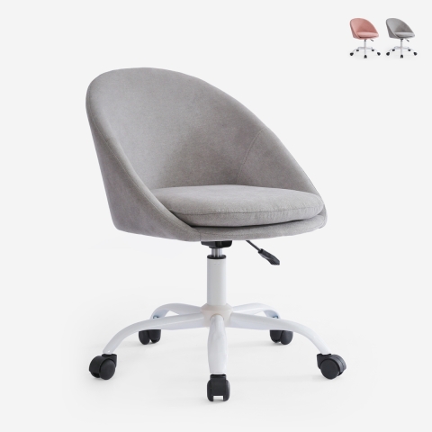 Chaise de bureau pivotante en tissu réglable en hauteur Mikro Promotion
