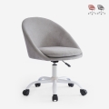 Chaise de bureau pivotante en tissu réglable en hauteur Mikro Promotion